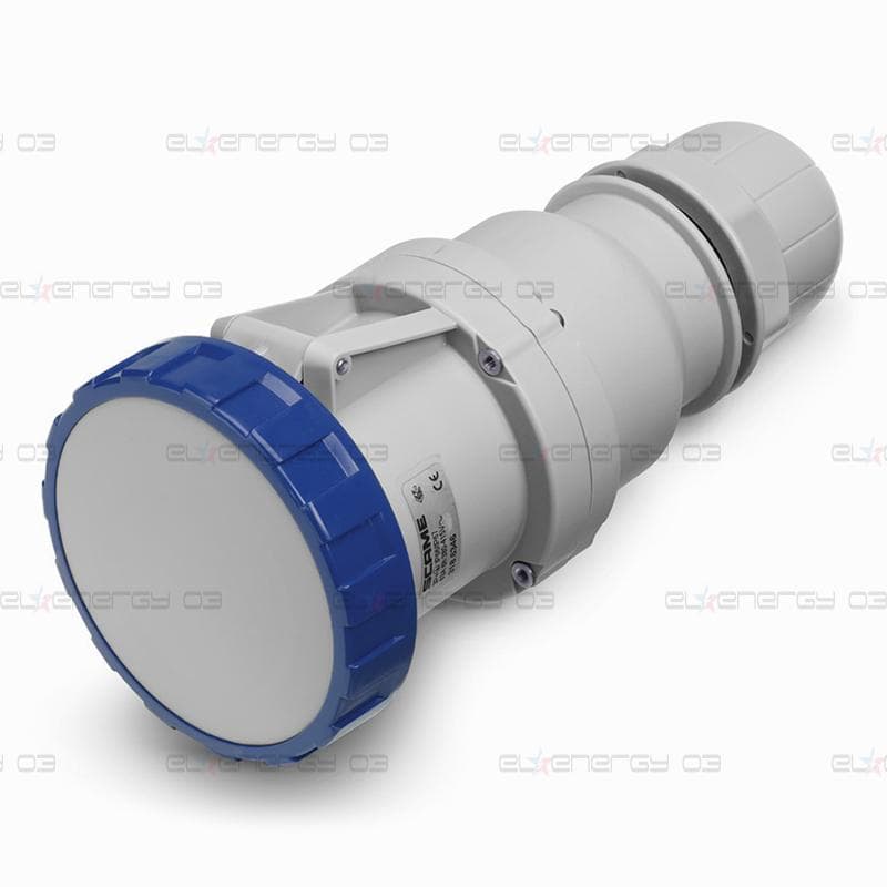 Промишлен подвижен контакт 2P+Е 63A IP66/67, 6h серия Optima Scame