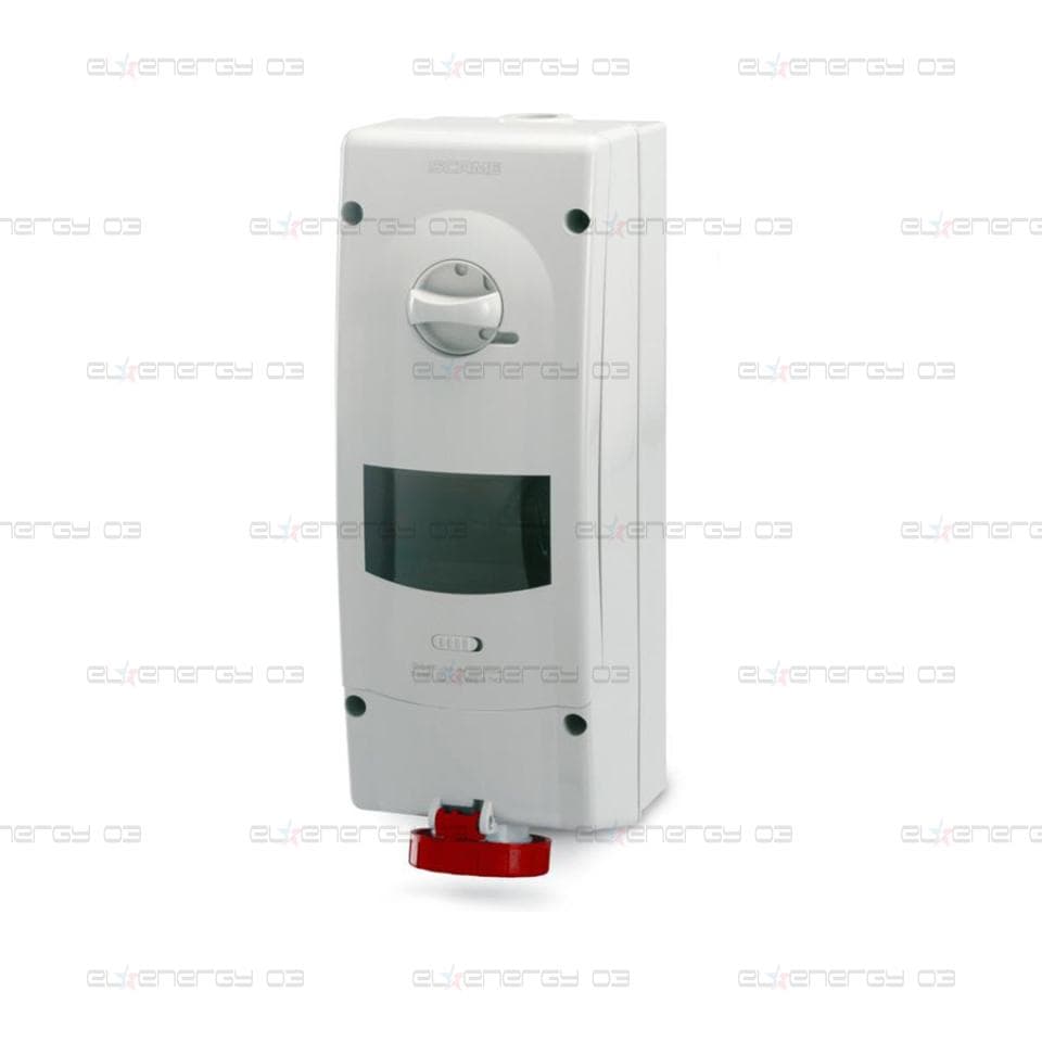 Промишлен контакт 3P+N+Е 63A IP66/67 с механична блокировка и 6 DIN модула серия Advance 2 Scame