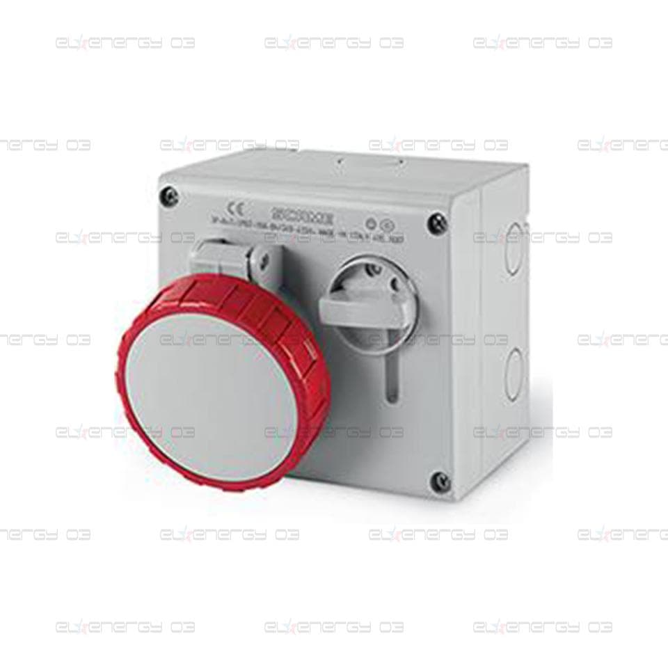 Промишлен контакт 3P+N+Е 32A IP66 с механична блокировка серия Omnia Scame