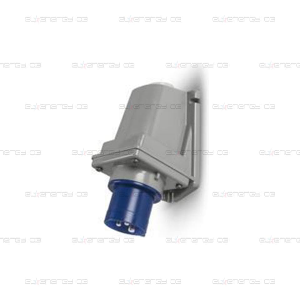 Промишлен щепсел 2P+Е 32A 200-250V IP44/54, 6h серия Optima за открит монтаж Scame