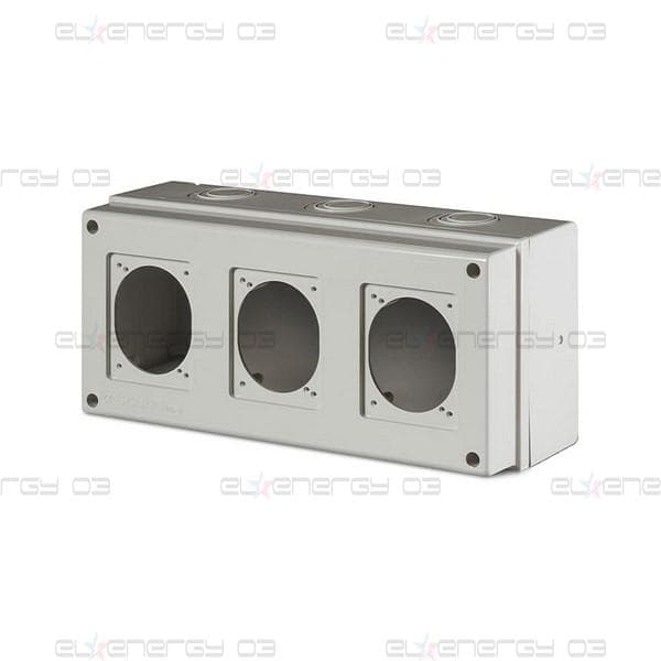 Табло за индустриални контакти IP66, UV, PG и М вход, серия Domino (3х16A или 32A) Scame