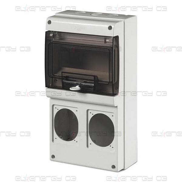 Табло за индустриални контакти и DIN модули IP66, UV, PG и М вход, серия Domino (8 DIN и 2х16A) Scame