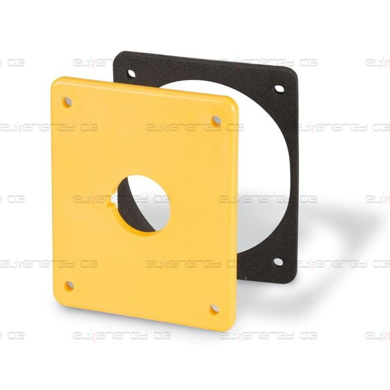 Капачка с отвор ф22мм ЖЪЛТА за табла Block и Domino 70x87mm Scame