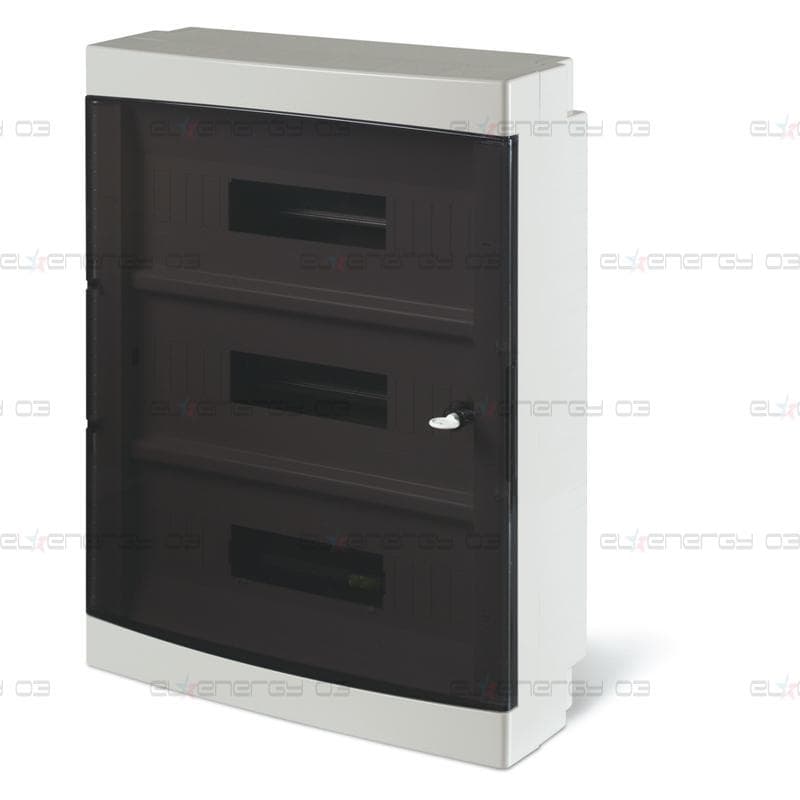 Табло за открит монтаж 3х18мод., прозрачна врата, серия Domino Scame IP40 Scame