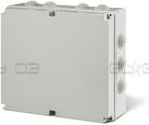 Кутия 380х300х120мм IP55, UV, кабелни мембрани 12х48мм, затваряне с винт, серия Scabox Scame