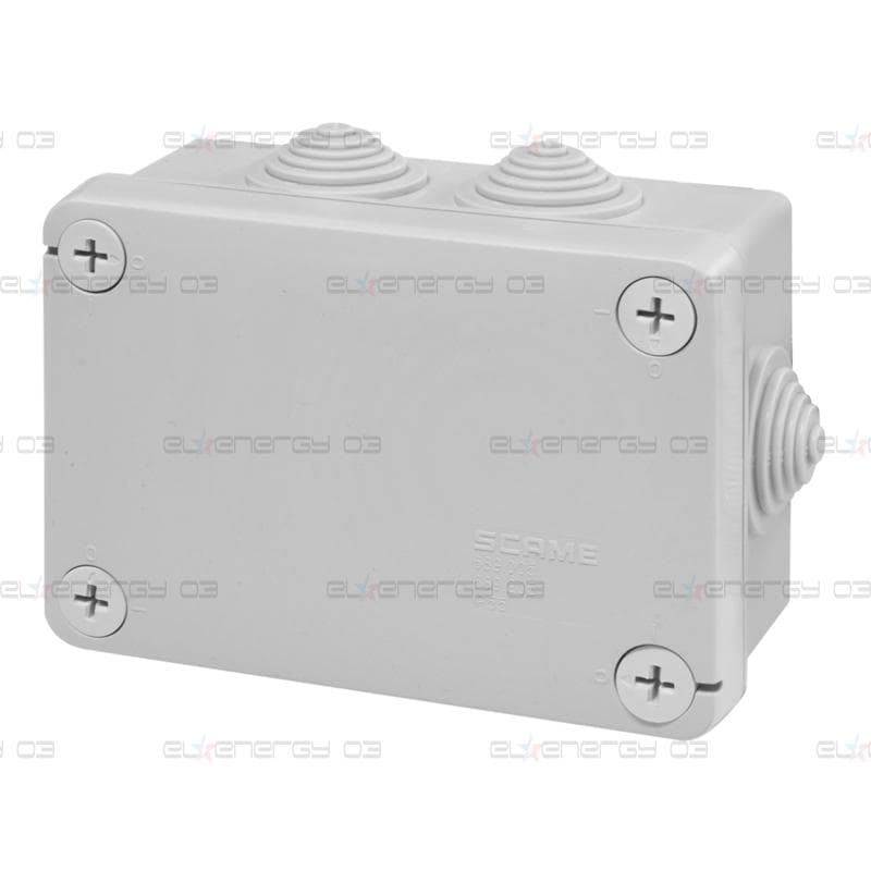 Кутия 150х110х70мм IP55, UV, 10 кабелни мембрани за PG21, затваряне с винт, серия Cubox Scame