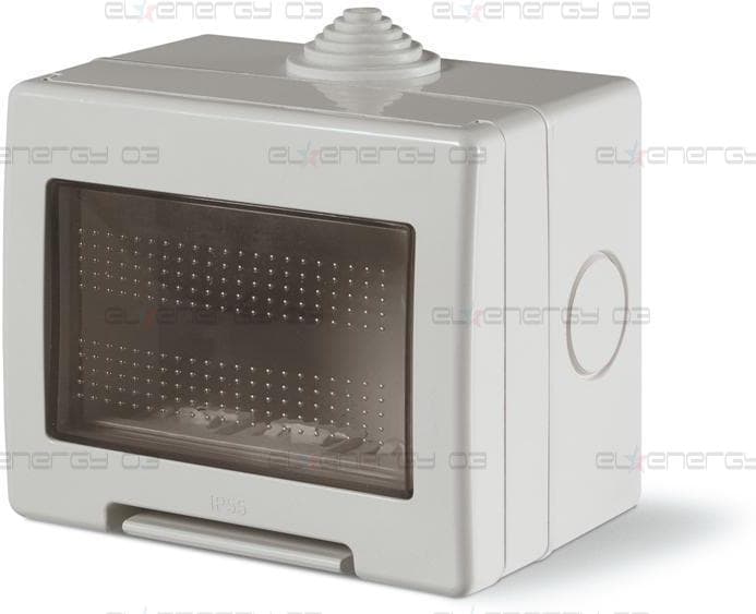 Конзола за открит монтаж с капак IP55 3 мод. Unibox цвят СИВ Scame
