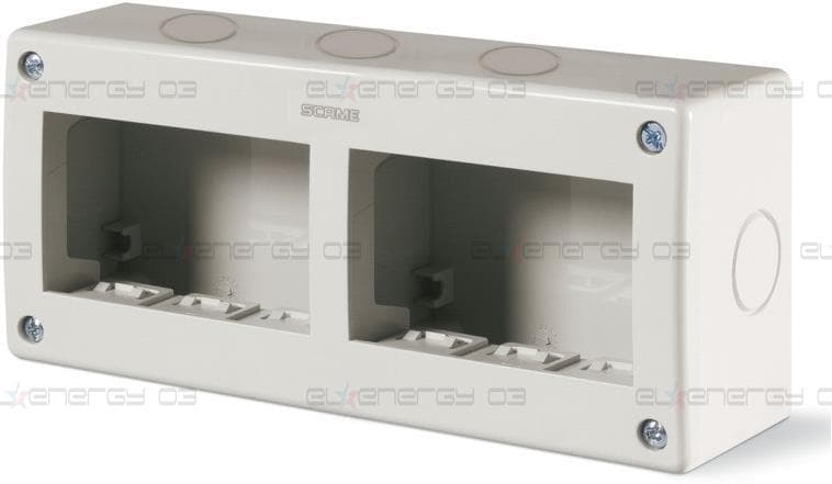 Конзола за открит монтаж IP40 3+3 мод. Unibox цвят СИВ Scame
