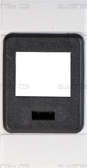 Лицев панел за 1х RJ45 Keystone, EVOLUTION 1 мод. цвят СИВ Scame