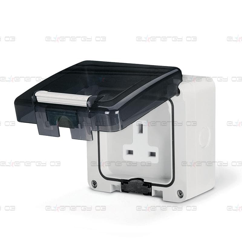 Контакт BRITISH Standart 16A за открит монтаж IP66 при включен консуматор серия Protecta 95х95мм, Scame