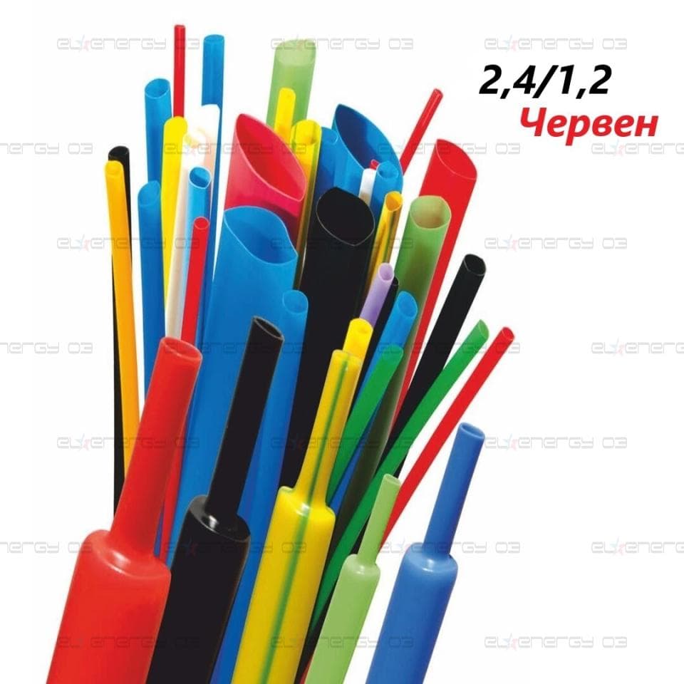 Термошлаух RADPOL RC, 2,4/1,2 1м, Червен