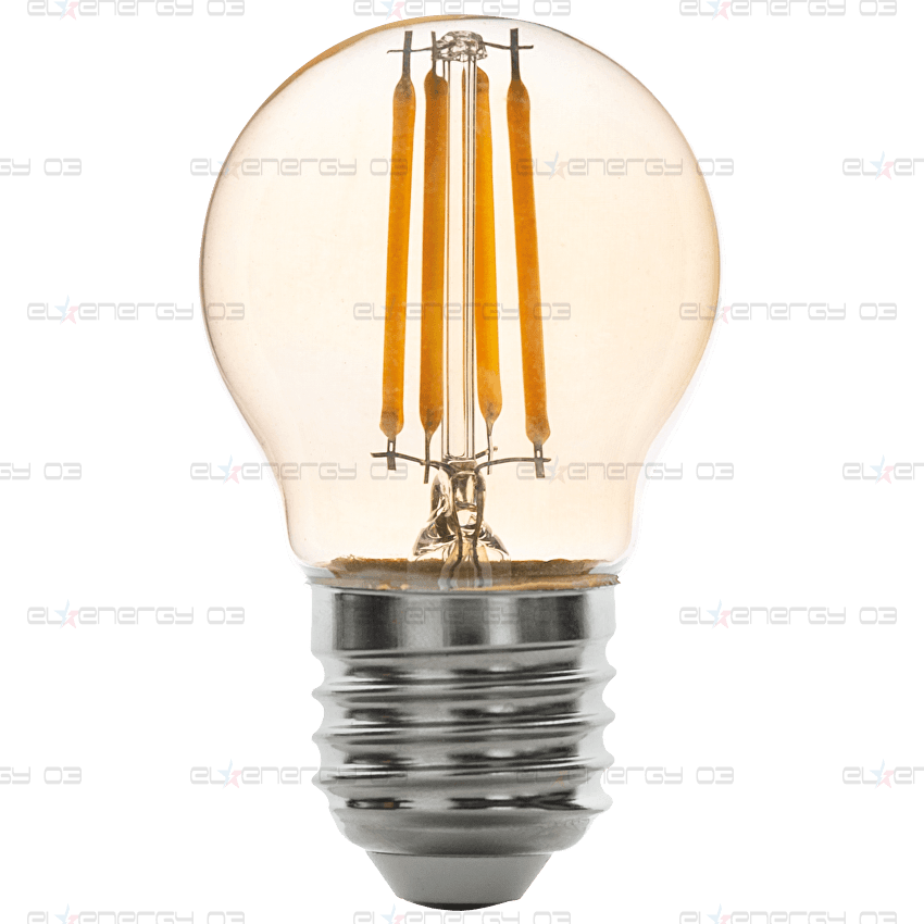 LED FILAMENT ЛАМПА ТОПКА,4W, E27, ДИМИРАЩА, 2500K, 220-240V AC, АМБЪР