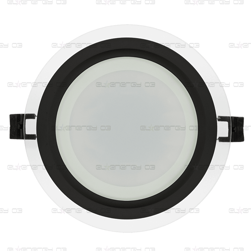 LED СТЪКЛЕН ПАНЕЛ ЗА ВГРАЖДАНЕ, КРЪГ, 18W, 4200K, 220-240V AC, IP44, ЧЕРЕН РИНГ