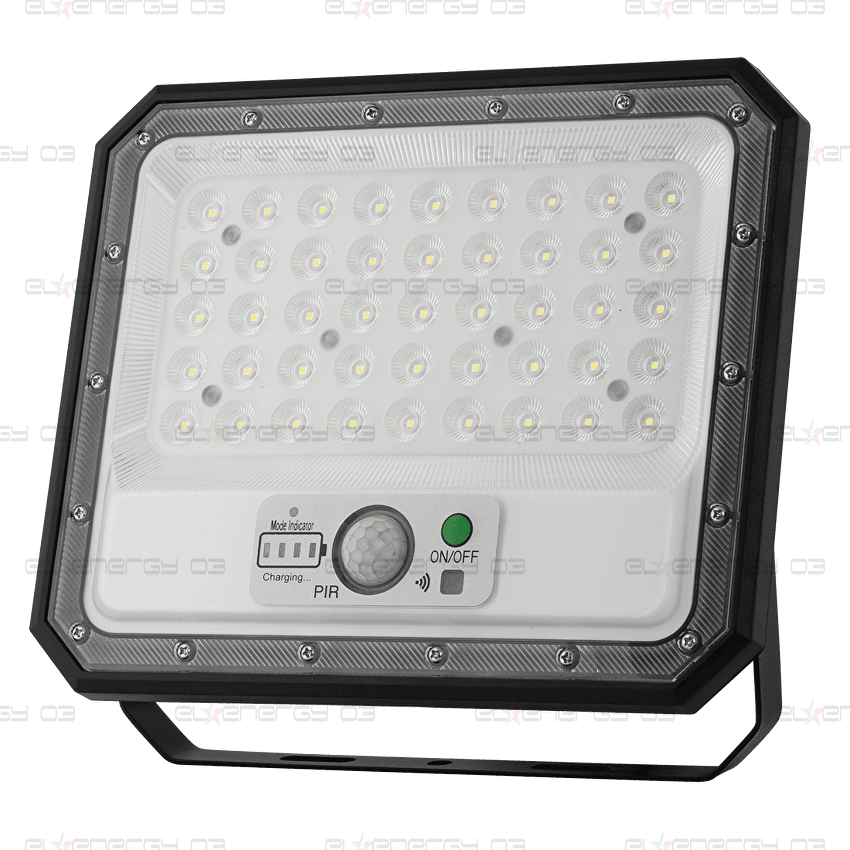 Соларен LED прожектор с PIR датчик за движение, 90°, 10W, 5500K, IP65