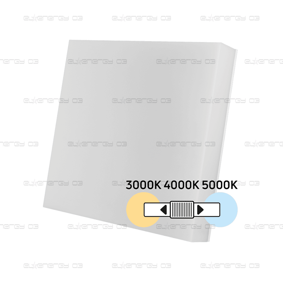 LED плафониера 18W/24W/30W, CCT 3000K/4000K/5000K, 220V-240V AC, IK08, бяла, квадрат, IP54