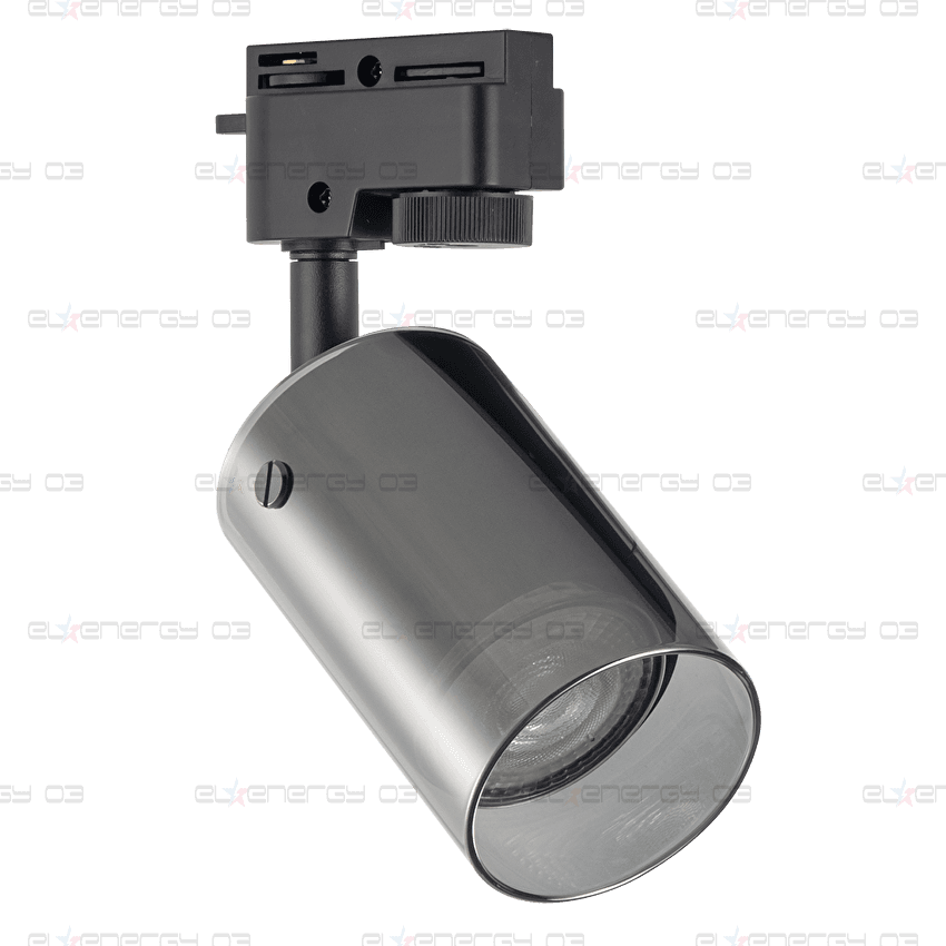 Тяло за релсов монтаж, стъклено, двупроводно, GU10, 220-240V AC, IP20, черно