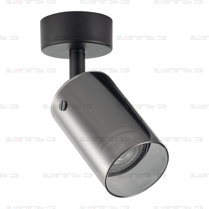 Тяло за таван, стъклено, GU10, 220-240V AC, IP20, черно