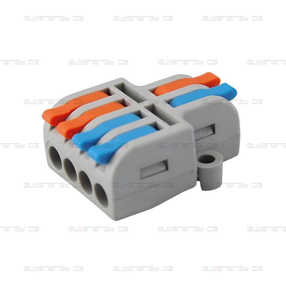 Бърза връзка отваряема 2P/4х0,2-4мм2 за гъвкав/твърд проводник 32A 250V (блист. 5 бр.) Commel