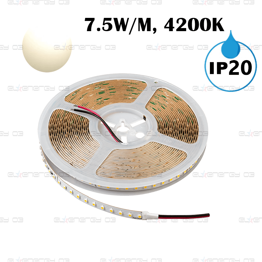 Професионална LED лентa със стабилизатор на ток 7.5W/m, 4200K, 48V DC, 112 LEDs/m, SMD2835, 10m, IP20