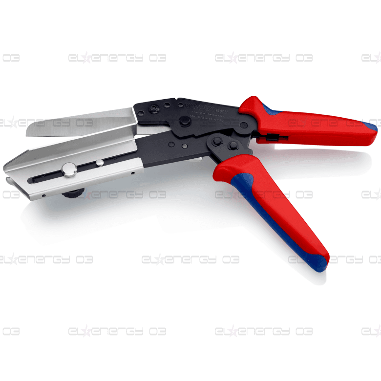 Ножици за перфорирани канали, синьо-червена ръкохватка 275мм, с отваряща пружина, Knipex