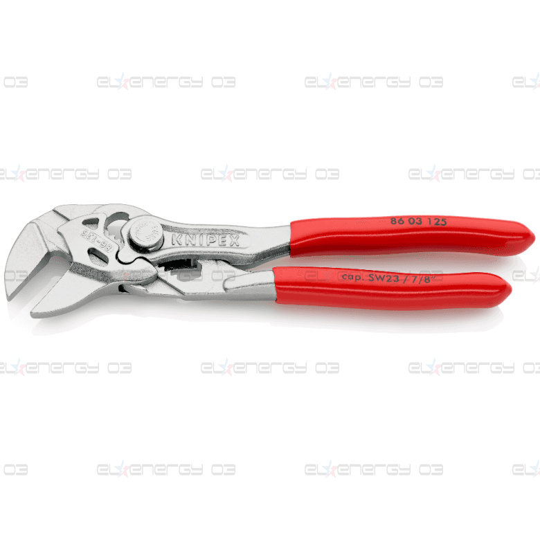 Клещи раздвижени, хромирани, червена ръкохватка 125мм, Knipex