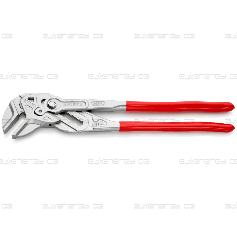 Клещи раздвижени, хромирани, червена ръкохватка 400мм, Knipex
