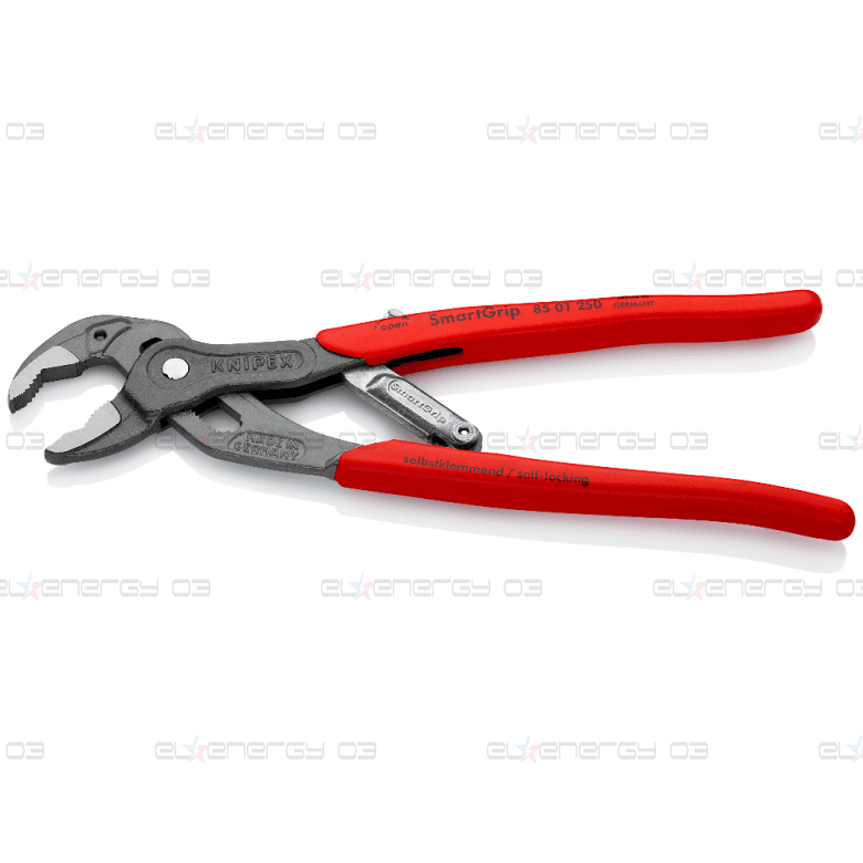 Клещи раздвижени SmartGrip, червена ръкохватка 250мм, Knipex