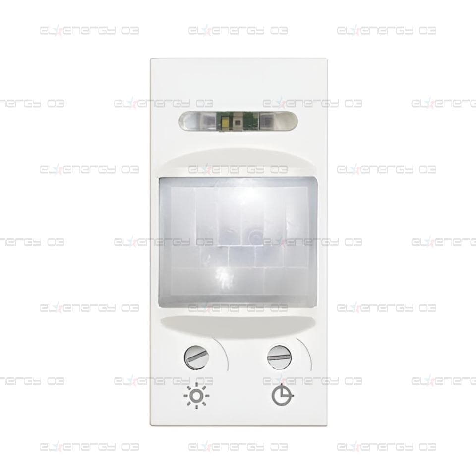 Датчик за движение PIR, 105°, обхват 6m @ h=1.2m, LED ≤ 50W, изисква неутрала, 1 мод. цвят Бял Classia Bticino