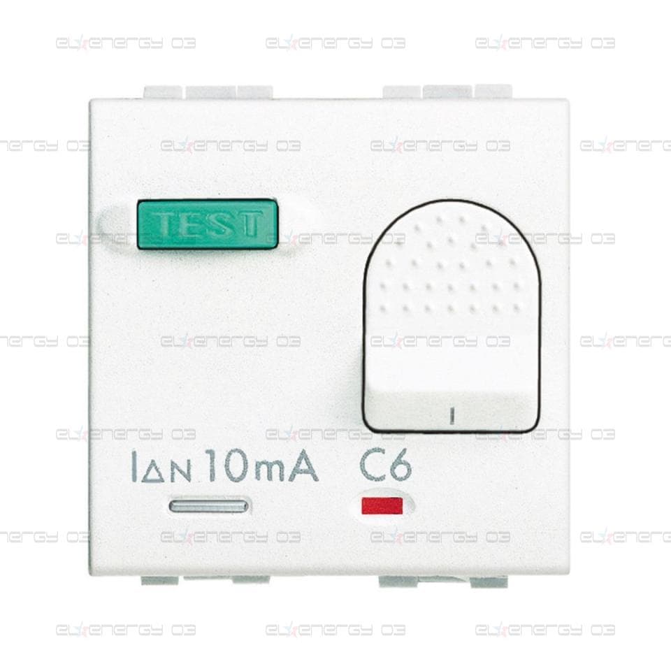 ДТЗ комбинирана 1P+N 10A крива C 10mA тип AC 3kA 2 мод. цвят Бял LL Bticino