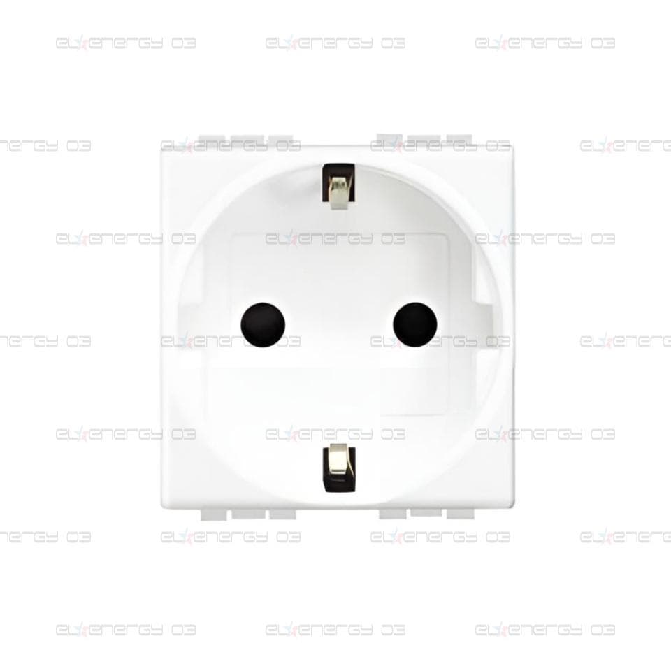 Контакт ШУКО 2P+E 2 мод. 16A цвят Бял LL Bticino
