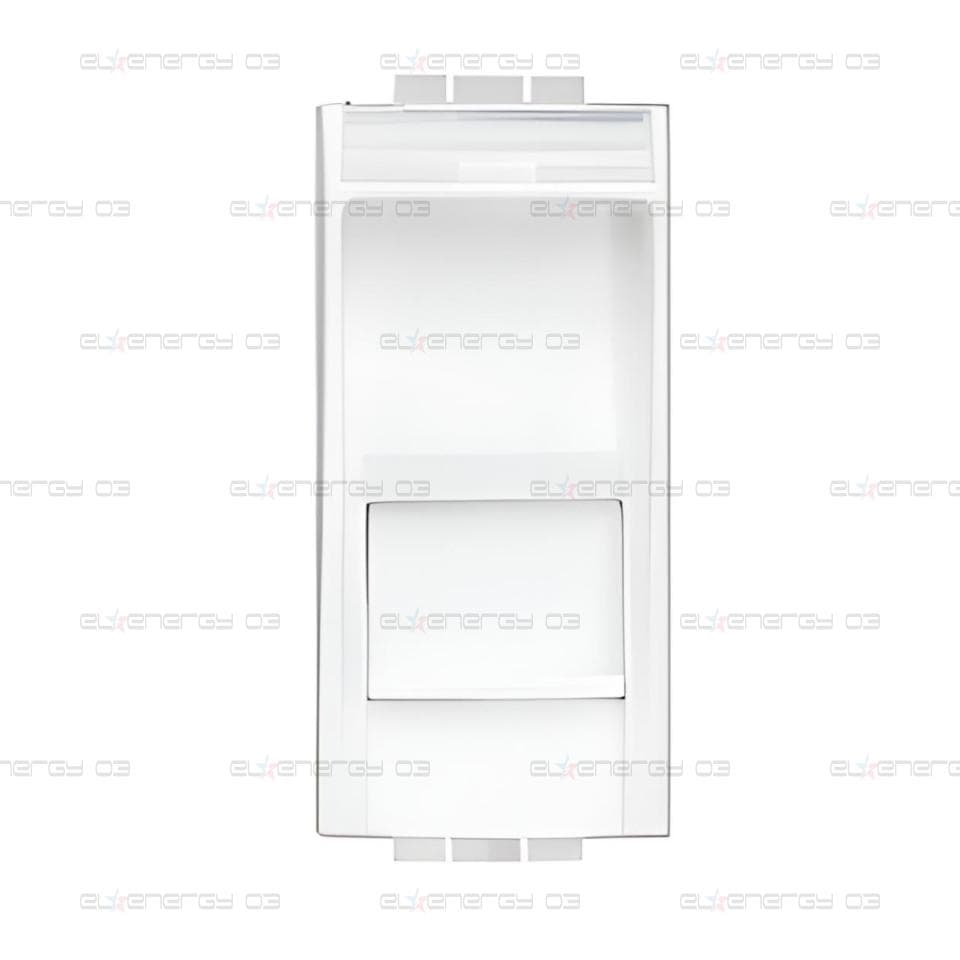 Розетка RJ45 cat.5е UTP конектор toolless IDC 1 мод. цвят Бял LL Bticino