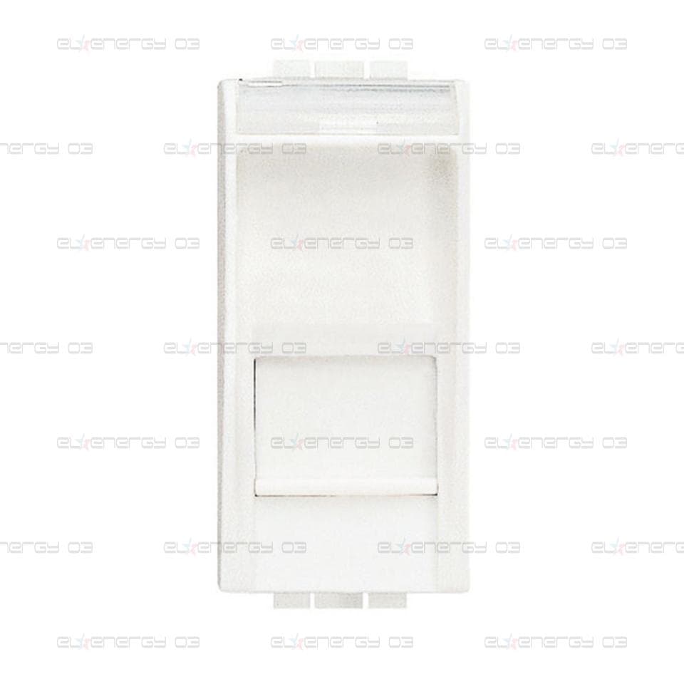 Розетка RJ45 cat.6 UTP конектор toolless IDC 1 мод. цвят Бял LL Bticino