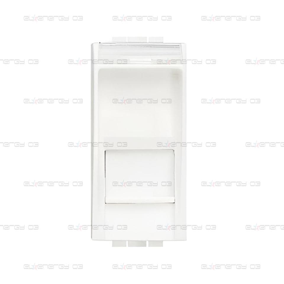 Розетка RJ45 cat.6A STP конектор toolless IDC 1 мод. цвят Бял LL Bticino