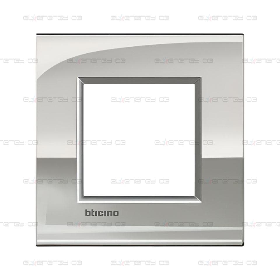 Рамка 2 мод. метална немска Pilladium за обикновена конзола 50мм AIR LL Bticino