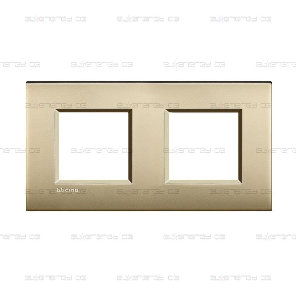 Рамка 2+2 мод. метална Gold mat AIR LL Bticino