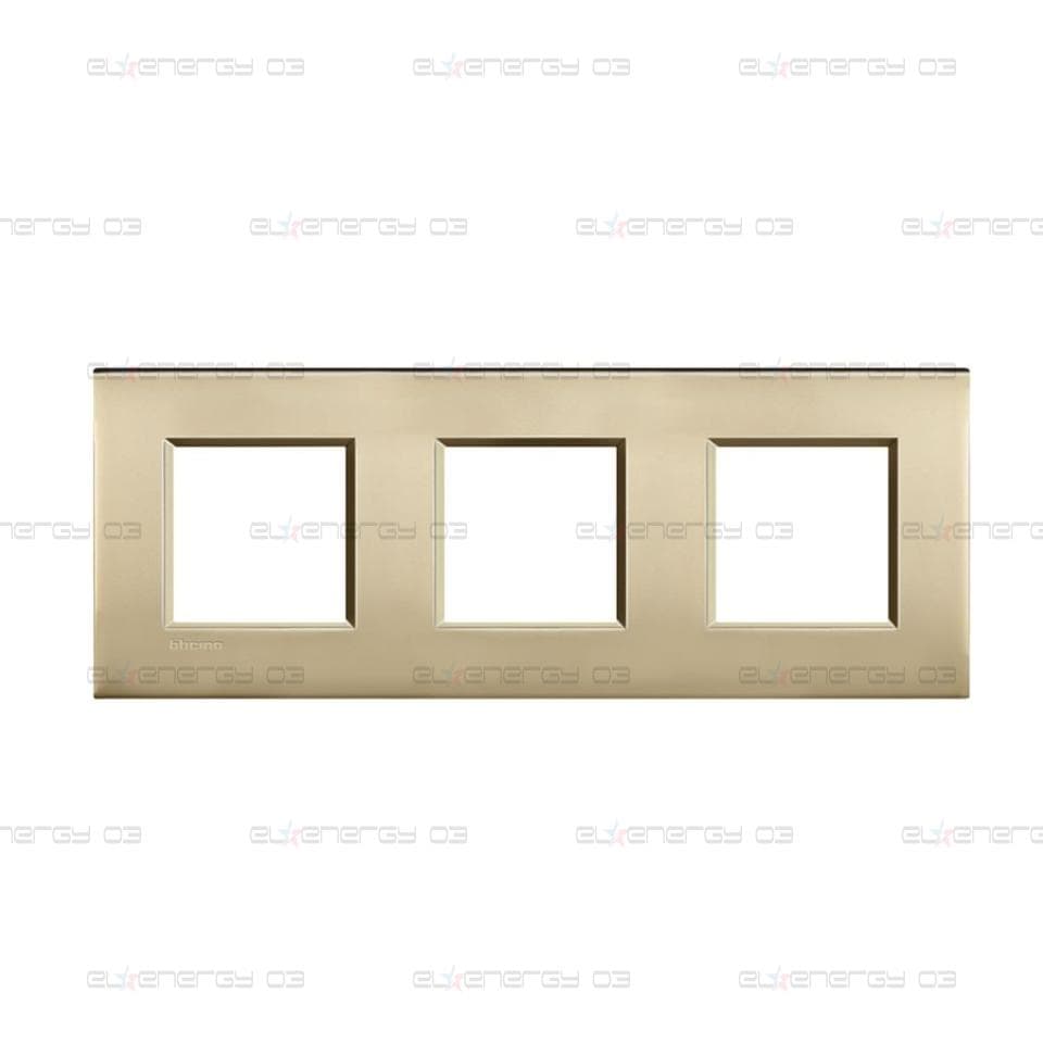 Рамка 2+2+2 мод. метална Gold mat AIR LL Bticino