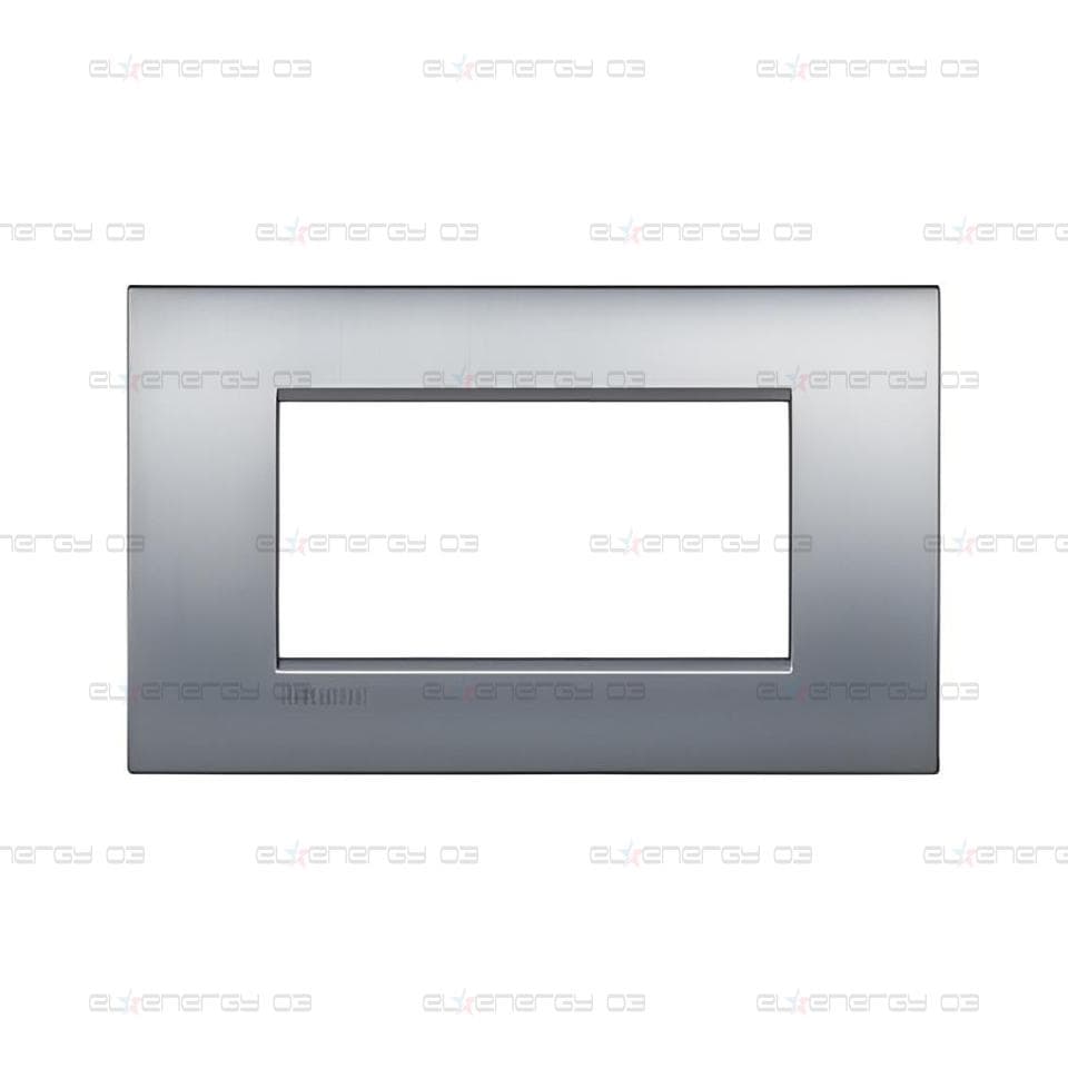 Рамка 4 мод. метална Brushed chrome AIR LL Bticino /до изчерпване/