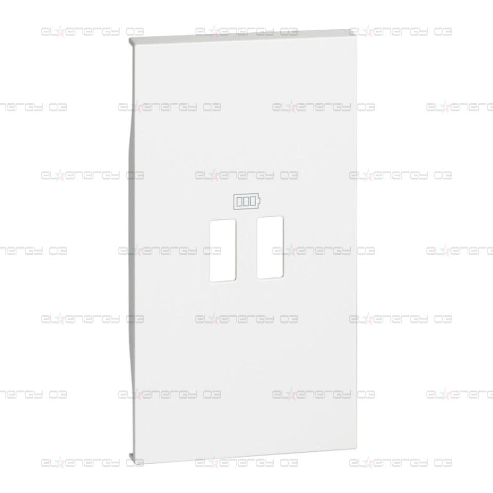 Лицев панел за USB розетка тип 2xA/2xC/A+C 2 мод. цвят Бял Living Now Bticino