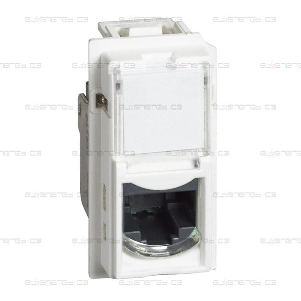 Розетка RJ45 cat.6 FTP конектор toolless IDC 1 мод. цвят Бял Living Now Bticino