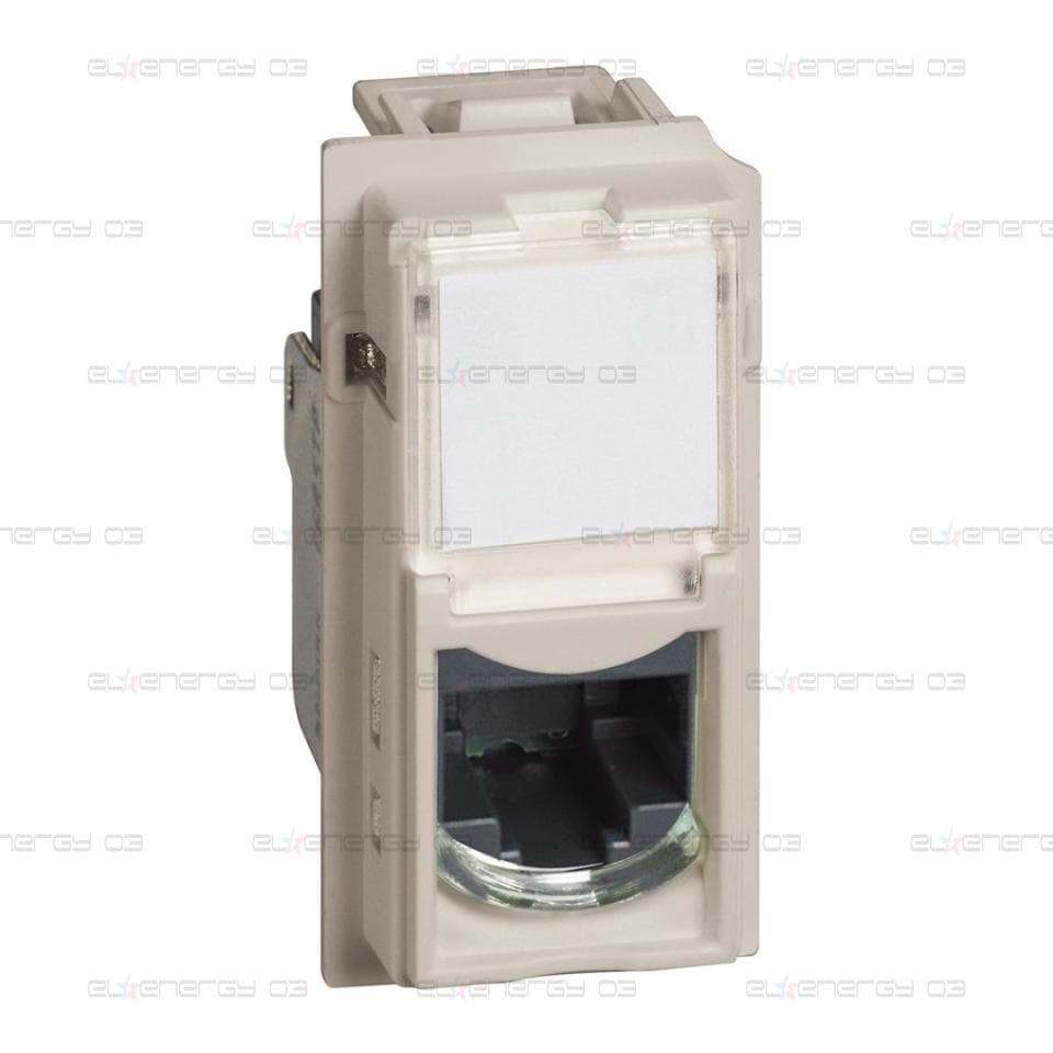 Розетка RJ45 cat.5e UTP конектор toolless IDC 1 мод. цвят Крем Living Now Bticino