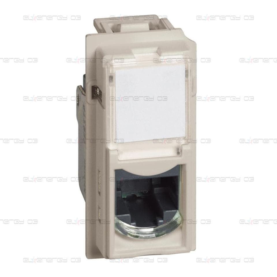 Розетка RJ45 cat.6 FTP конектор toolless IDC 1 мод. цвят Крем Living Now Bticino