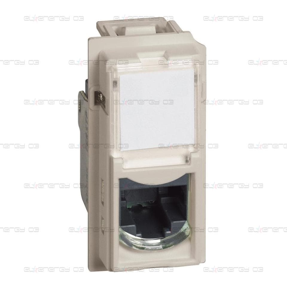 Розетка RJ45 cat.6 STP конектор toolless IDC 1 мод. цвят Крем Living Now Bticino
