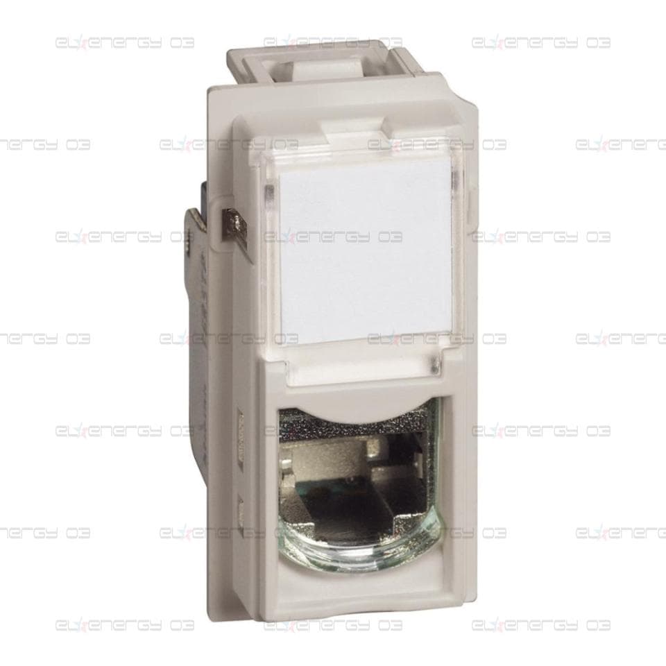 Розетка RJ45 cat.6A STP конектор toolless IDC 1 мод. цвят Крем Living Now Bticino