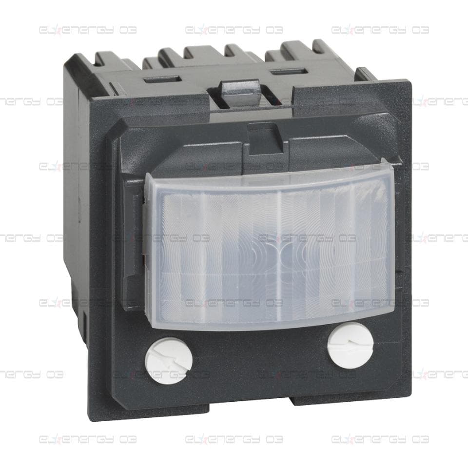 Датчик за движение PIR, 105°, обхват 6m @ h=1.2m, LED ≤ 50W, с ключ, изисква неутрала, 2 мод. Living Now Bticino