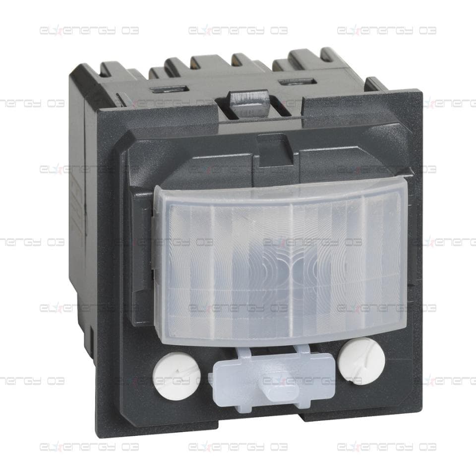 Датчик за движение PIR, 120°, обхват D4m @ h=1.2m, LED ≤ 100W, с ключ, без неутрала, 2 мод. Living Now Bticino