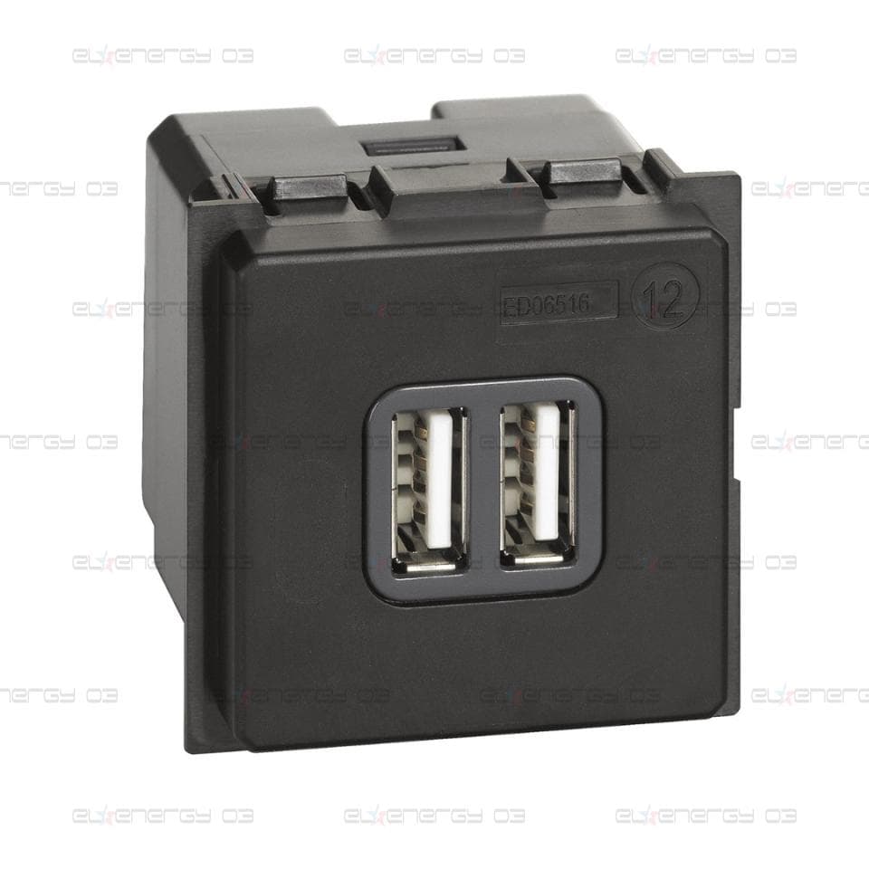 Розетка 2xUSB за зареждане тип A 3A 15W 2 мод. Living Now Bticino