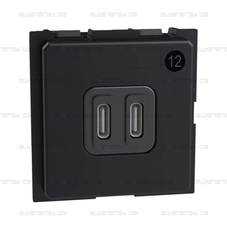Розетка 2xUSB за зареждане тип C+C 3A 30W 2 мод. Living Now Bticino