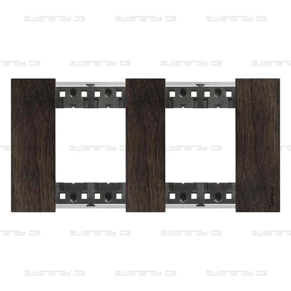 Рамка 2×2 мод. дървена цвят Орех (Walnut) Living Now Bticino