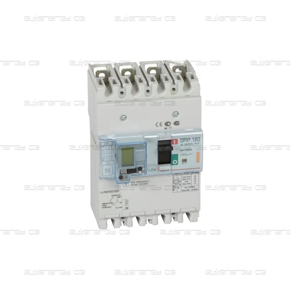 Автомат DPX3 160 TM 4P 160A 25кA регулируем (In x 0.8…1) с ДТЗ Legrand (Копие)