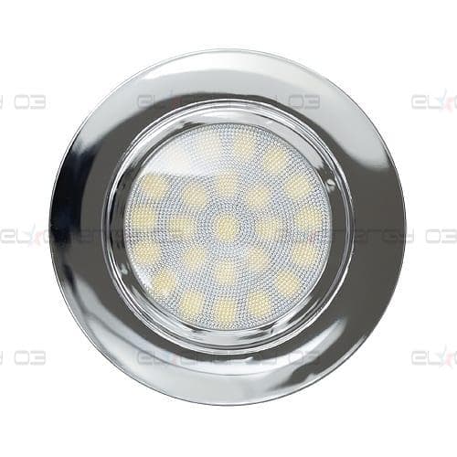 Мини LED луна за вграждане, 4W, 4200K, IP44, Хром, 220V-240V AC, 60°, Неутрална светлина, SMD 2835